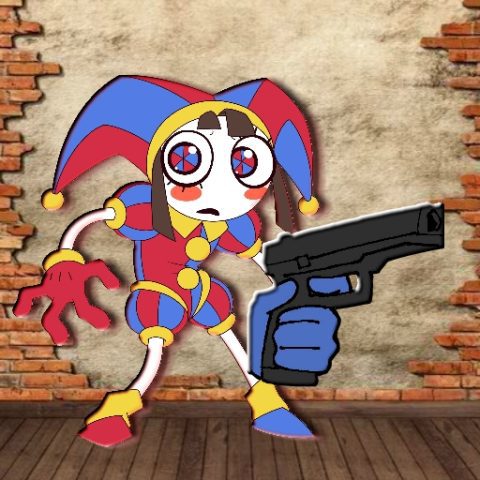 Pomni Maze Shooter game on Video-Igrice.com