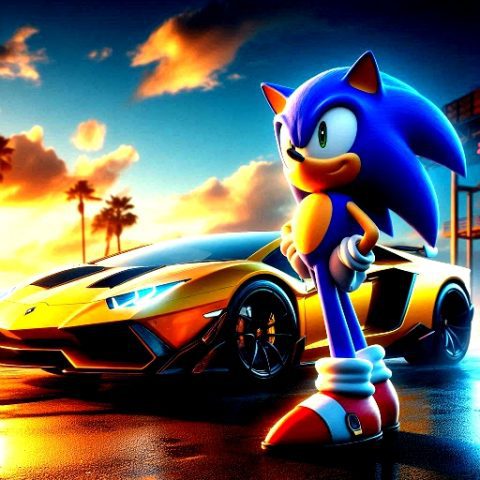 Sonic Run for Lamborghini game on Video-Igrice.com