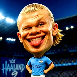 Haaland Funny Face game on Video-Igrice.com