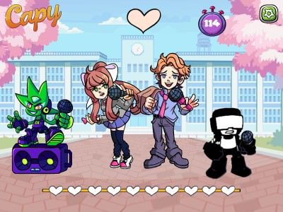 Senpai and Monika Kissing game on Video-Igrice.com