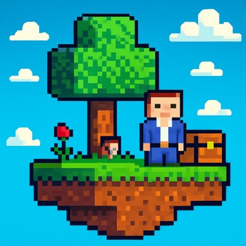 Noob Skyblock Survival game on Video-Igrice.com