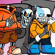FNF: Distrusted vs Sans, Papyrus and Alphys game on Video-Igrice.com