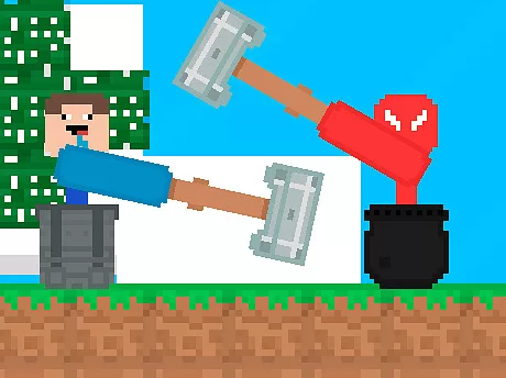 Stickman vs Noob Hammer game on Video-Igrice.com