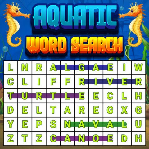Aquatic Word Search game on Video-Igrice.com