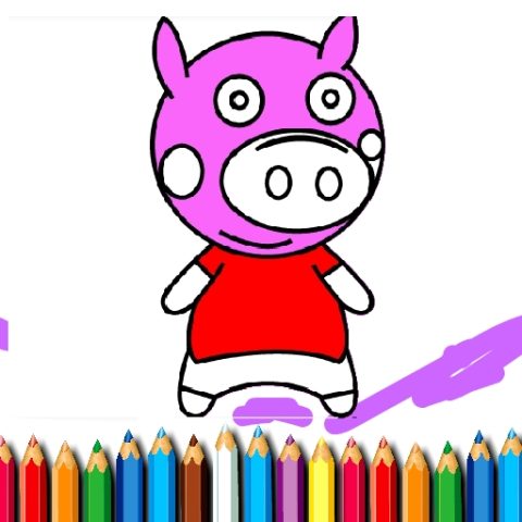 BTS Pig Coloring Book game on Video-Igrice.com