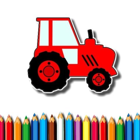 Easy Kids Coloring Tractor game on Video-Igrice.com