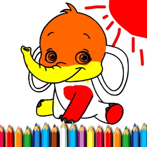 Elephant Coloring Book game on Video-Igrice.com