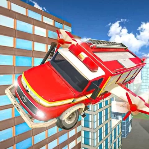 Flying Fire Truck Driving Sim game on Video-Igrice.com