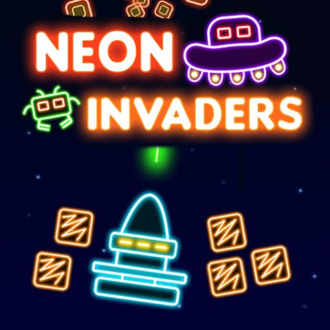 Neon Invaders game on Video-Igrice.com