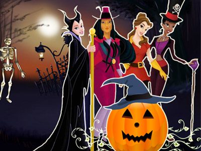 Princesses Halloween Night game on Video-Igrice.com
