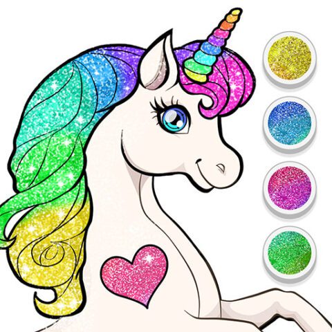 Unicorn Dress Up Coloring Book game on Video-Igrice.com