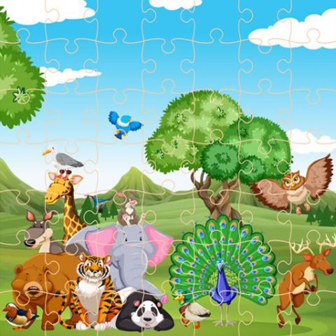 Wild Animals Jigsaw game on Video-Igrice.com