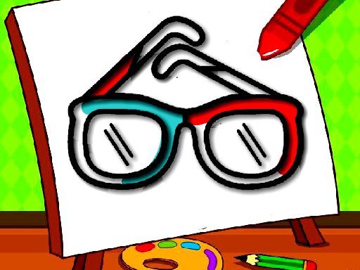 Easy Kids Coloring Glasses game on Video-Igrice.com
