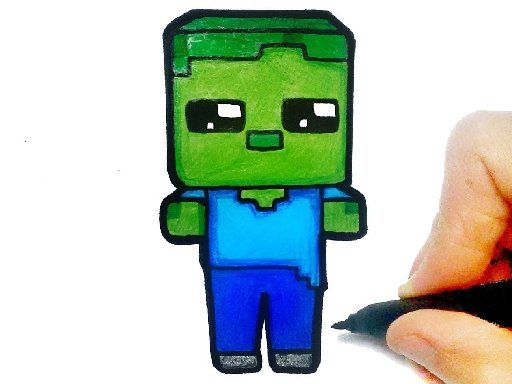 Easy Kids Coloring Minecraft game on Video-Igrice.com