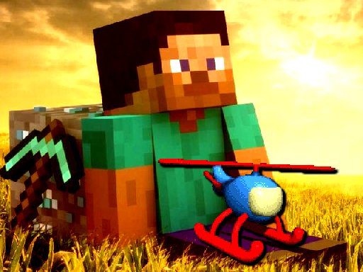Minecraft Helicopter Adventure game on Video-Igrice.com