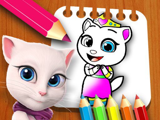 My Angela Talking Coloring Book - Talking Angela Coloring Games for free!