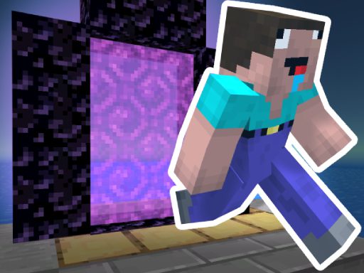 Noob Steve Parkour game on Video-Igrice.com