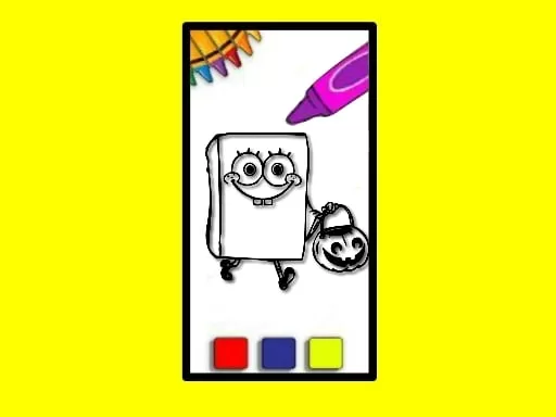 SpobgeBob Halloween Coloring Book game on Video-Igrice.com