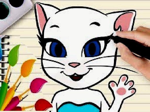 Talking Angela Coloring Book game on Video-Igrice.com