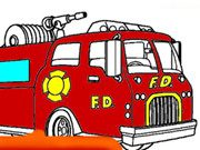 Fire Trucks Coloring Pages game on Video-Igrice.com